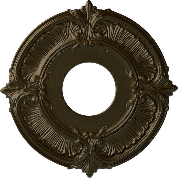 Ekena Millwork Attica Ceiling Medallion (Fits Canopies up to 3 1/2"), 12 3/4"OD x 4"ID x 1/2"P, Green Gold CM12ATGGS - main